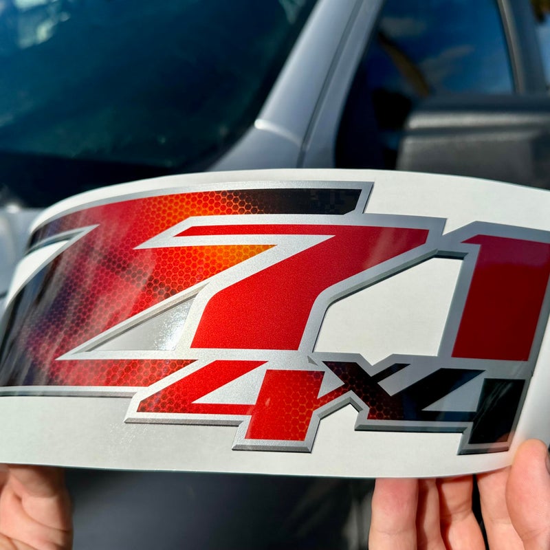 GOLD HOOK Z71 Decal Silverado Stickers Chevy Road Emblem HD Replacement Side Truck Premium Series (Metallic Finish) - Image 5
